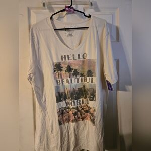 Just My Size 'Hello Beautiful World' tshirt - 2x